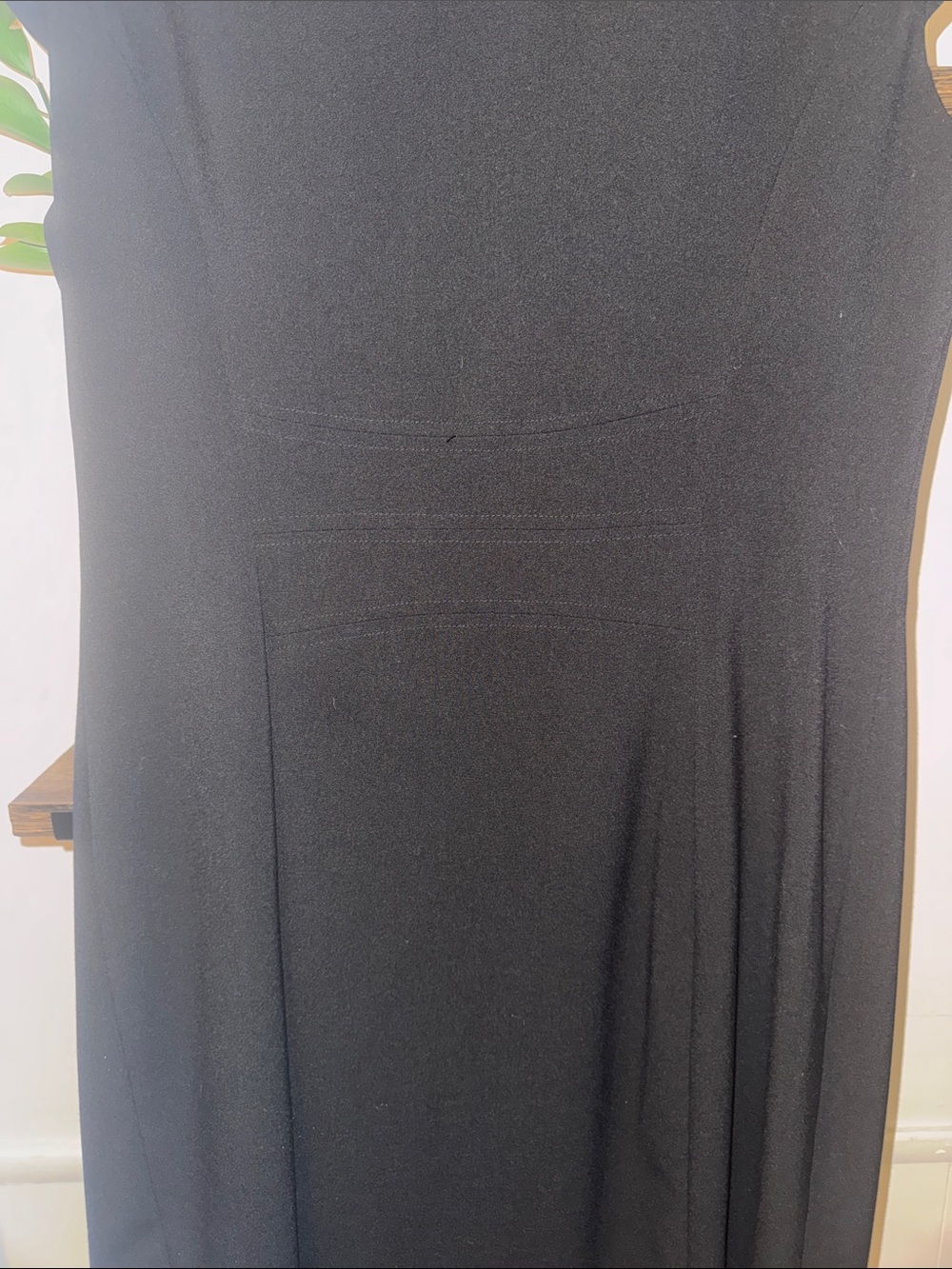 Calvin Klein Black Cap Sleeve Midi Wrap Dress Size 12 - Picture 8 of 10